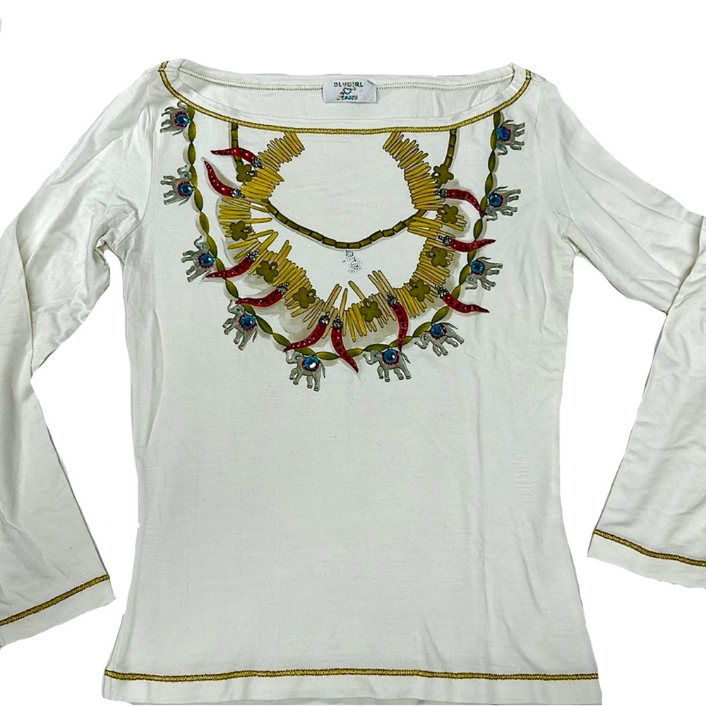 Blumarine / Blugirl Swarovski Crystal Top – like New – Size Small